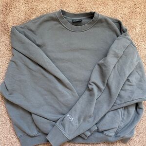 POPFLEX Women's Gray Crewneck Sweatshirt